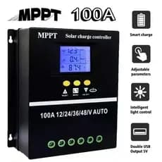 Controlador De Carga Solar Inteligente 100A MPPT, Regulador De Tensão 12/24/36/48V (Identificação Automática)