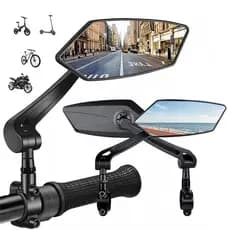 Kit 2 De Espelhos Retrovisores Para Motocicletas E Bicicletas De Montanha