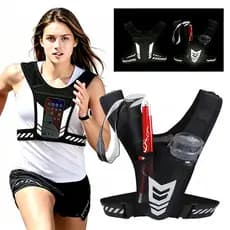 Colete Esportivo Confortável Respirável E Refletivo Com Bolsos Para Telefone E Garrafa De Água Para Corrida E Ciclismo
