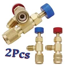 Adaptador De Válvula De Segurança Para Ar Condicionado De Cobre 2 Peças Atuador De Válvula 1/4x1/4 1/4x5/16 R22 R410