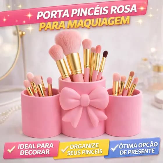 Porta Pincéis Maquiagem Porta Canetas Organizador De Mesa Multiuso maquiagem, porta-canetas, organizador de mesa,