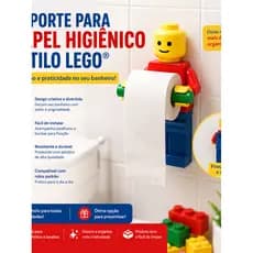 Suporte Papel Higiênico Estilo Lego Porta Papel Higiênico Criativo Decorativo Banheiro Lavabo Organizador Divertido