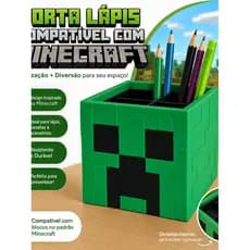 Porta Lápis Minecraft Organizador de Mesa Infantil Porta Canetas Gamer Creeper Decorativo Escritório Escolar Criança Pre
