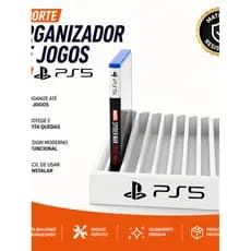 Suporte Organizador de Jogos PS5 Porta Games Playstation 5 Stand Porta CD Jogo PS5 Organizador Gamer Mesa Rack Alta Capa
