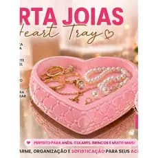 Porta Joias Coração Organizador De Anéis Brincos Colares Bandeja Decorativa Porta Bijuterias Feminino Presente