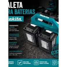 Suporte Maleta Para 4 Baterias Makita 18V Organizador Porta Baterias Transporte Oficina  Ferramentas Manuais
