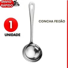 Concha para Feijão Aço Inox Premium Utensílio Cozinha Sopas e Caldos Restaurante Buffet