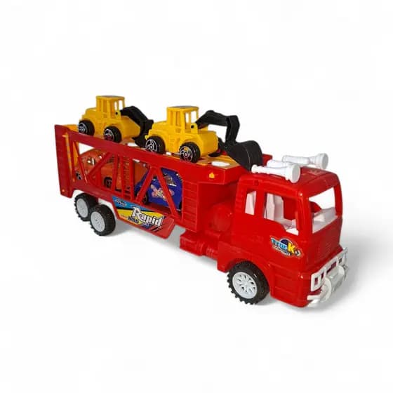 caminhão cegonha com 2 carrinhos e 2 tratores