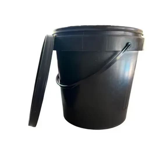 Mini Balde 4 Litros Preto com Alça Reforçada | Plástico Resistente Multiuso uso Doméstico e Industrial