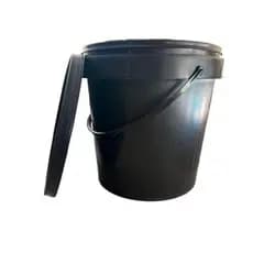 Balde Plástico 4 Litros preto Multiuso Versátil Resistente Atacado Uso Industrial e Domestic