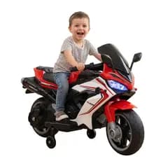 Moto Elétrica Infantil 6v Menino Menina Vermelho com Branco Até 30kg e 3hm/h