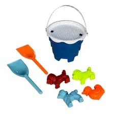 Baldinho de Areia Kit Com 8 Peças Rosa Azul Verde Menina Menino Balde de Praia Infantil Castelo Castelinho