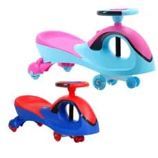 Carrinho de Rolimã Giro Divertido Azul Vermelho Rosa Menino Menina Feminino Masculino Com Luzes e Música