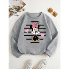 Camisola de Gola Redonda com Estampa Gráfica para Mulheres - Casual para Inverno e Outono