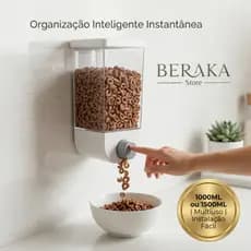 Dispenser Organizador Suspenso Multiuso Parede para Cereal Ração Sabão Líquido