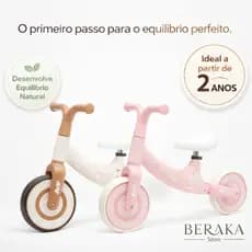 Bicicleta de Equilíbrio Infantil Sem pedal Retrô Vintage | Bike Infantil 2 Anos + Coordenação Motora