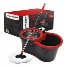 Mop Balde Giratorio Esfregao Profissional Sistema Auto Torcao 1 Refil Roda Alca Ergonomico