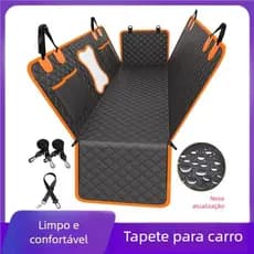 Capa Protetora Pet Impermeável 5 em 1 para Banco de Carro com Cinto de Segurança Limpa Estoque