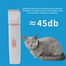 4 em 1 Baixo Ruído Máquina de Tosa Pet – Recarregável, Aparadora para Gato/Cão LIMPA ESTOQUE