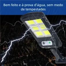 Luminária Solar Poste de Rua 200W  Sensor de Movimento Prova d'Água com Controle QUEIMA ESTOQUE