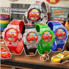 Relógio Relâmpago McQueen Carros Infantil Musical Digital Menino Filme Pulseira Silicone Aniversário Top