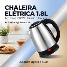 Chaleira Eletrica Inox Alta Potencia 1000W Rapida 127V/220 V Capacidade 18 Litros Automatica