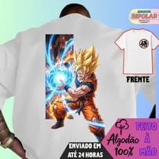 100% Algodão Camiseta básica masculina Camiseta básica masculina Oversized de Design de Camiseta estampada Dragon Ball