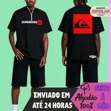 Camisa Masculina Quik&Silver Frente Costas Surf Camiseta Algodao Premium Moda Verao