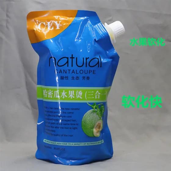 Creme alisador de cabelo com fragrância de frutas, creme alisador três em um, creme suavizante permanente de íon único,