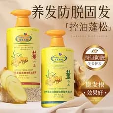 Qin Ye Ginger Shampoo Anti-Perda de Cabelo Fixação de Cabelo Loja Principal Marca Genuína Oficial Controle de Óleo Loção