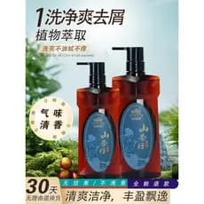 Shampoo de limpeza refrescante de semente de camélia, controle de óleo, anticaspa, anti-coceira, cabelo firme e fofo, ma