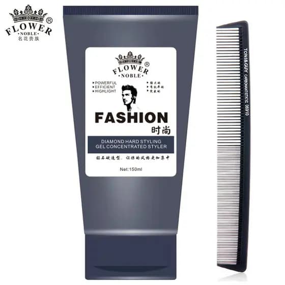 Creme de gel de aço cristal forte estilo hidratante gel água masculino diamante óleo cabeça creme cabeça traseira ferram
