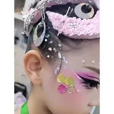 Gel de cabelo grande glitter dança latina maquiagem palco maquiagem mostrar estilo brilhante prata glitter