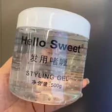 500g penteado geléia Gel creme molhado estilo de cabelo geléia Lanugo franja cabelo quebrado arrumado transparente cera