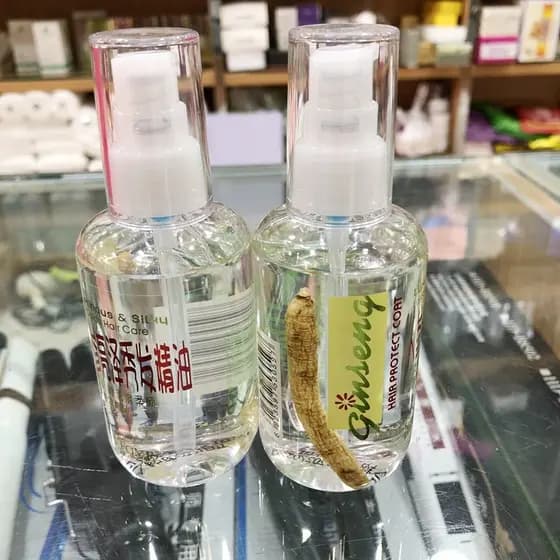 Xinfei forte cuidados com o cabelo óleo essencial Ginseng hidratante suavizante reparação loção barbearia azeitona cuida