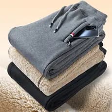 Guangzhou treze linhas outono inverno estilo forro de lã engrossado Sweatpants masculino na moda solto All-Match Legging