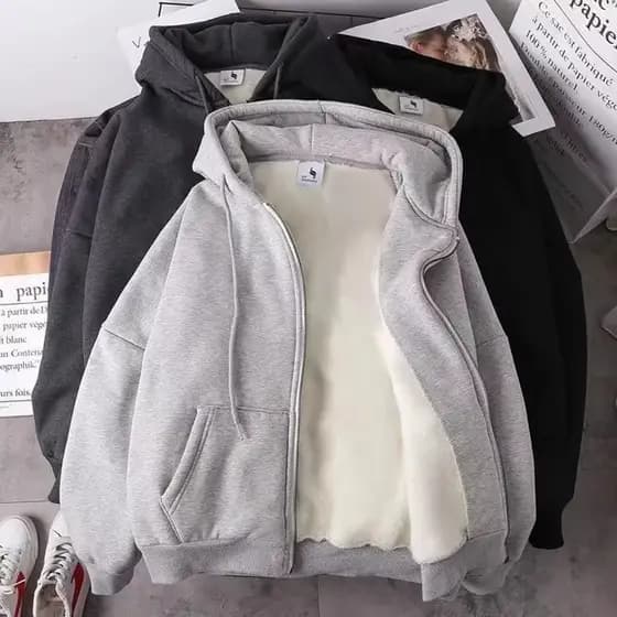 Outono inverno Cardigan moletom masculino forro de lã engrossado zíper moletom com capuz masculino topo Hong Kong
