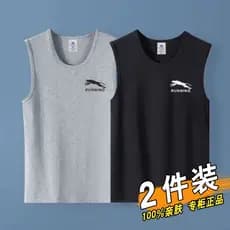 Modal gelo seda sem mangas novo estilo camiseta masculina exterior Wear na moda solto All-Match esportes colete camisa d