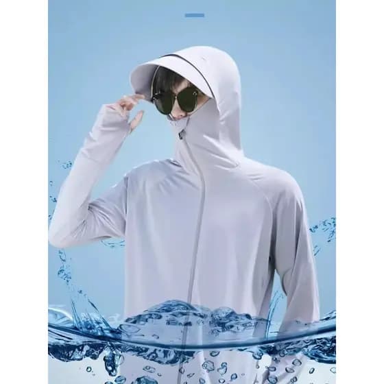 Protetor solar roupas masculinas 2026 verão estilo fino jaqueta de trabalho impermeável respirável protetor solar roupas