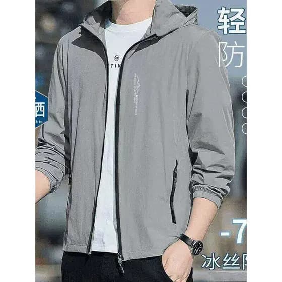 Protetor solar roupas masculinas 2026 verão estilo fino jaqueta de trabalho impermeável respirável protetor solar roupas
