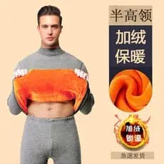 Roupa interior térmica masculina espessamento mais veludo alemão à prova de frio juventude outono inverno plus Size roup