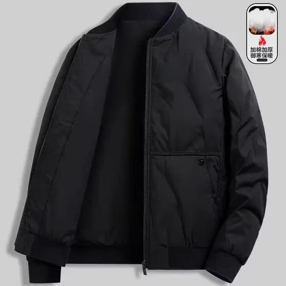 2025 novo estilo de trabalho Wear leve para baixo jaqueta masculina outono inverno solto Casual pelúcia engrossado gola