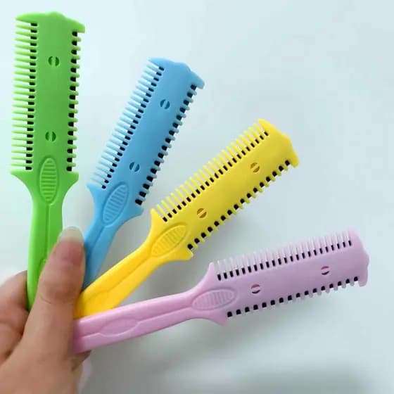 Idosos corte de cabelo artesanal corte de cabelo pente feminino doméstico navalha fluxo portátil mar Manual cortador ras