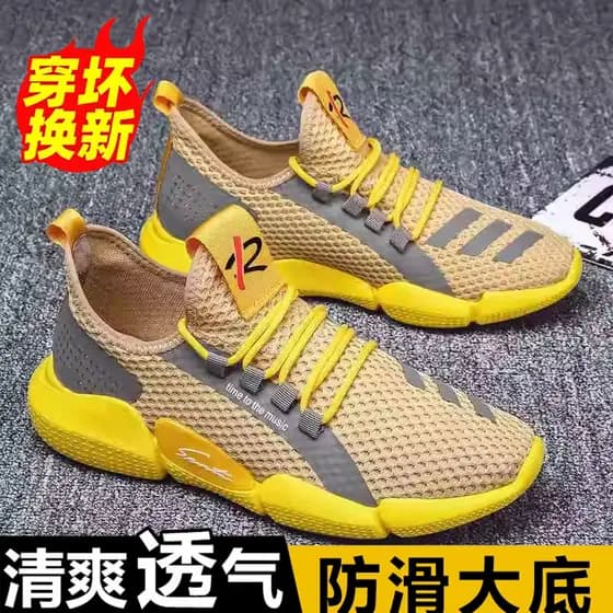 Sapatos casuais masculinos primavera verão novo estilo sapatos de malha respirável sola macia resistente ao desgaste sap