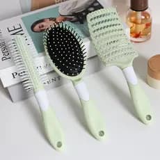 Nordic almofada de cabelo reto pente massagem Curling pente bonito Airbag pente plástico cabelo liso cabeleireiro pente