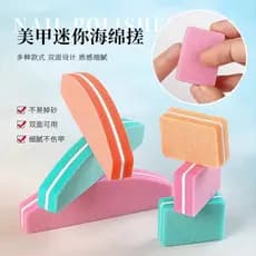 Esponja de Manicure esfregando tira Mini meia-lua em forma de diamante esponja arquivo grosso fino grosso areia fina