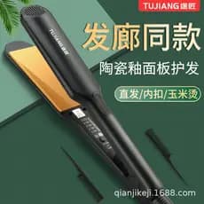 Tujiang tala elétrica barbearia alisador de cabelo dedicado não machuca o cabelo alisamento clipe cabelo encaracolado du