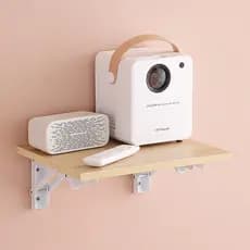 Novo estilo dobrável ajustável projetor fixado na parede perfuração prateleira sem perfuração roteador wifi Set-Top Box