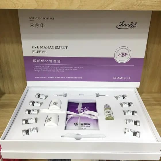 Conjunto de cuidados com os olhos para salão de beleza, hidratante, linhas secas, creme para os olhos, massagem para os