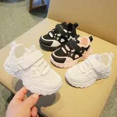 Crianças sapatos brancos meninos sapatos de rede malha respirável 2025 primavera outono sapatos esportivos do bebê sola